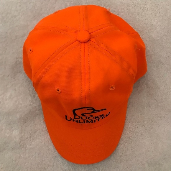 Outdoor Cap for Ducks Unlimited Adjustable Orange Hunting Cap - Picture 11 of 12